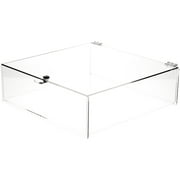Plymor Clear Acrylic Locking Countertop Display Case, 6" H x 18" W x 18" D