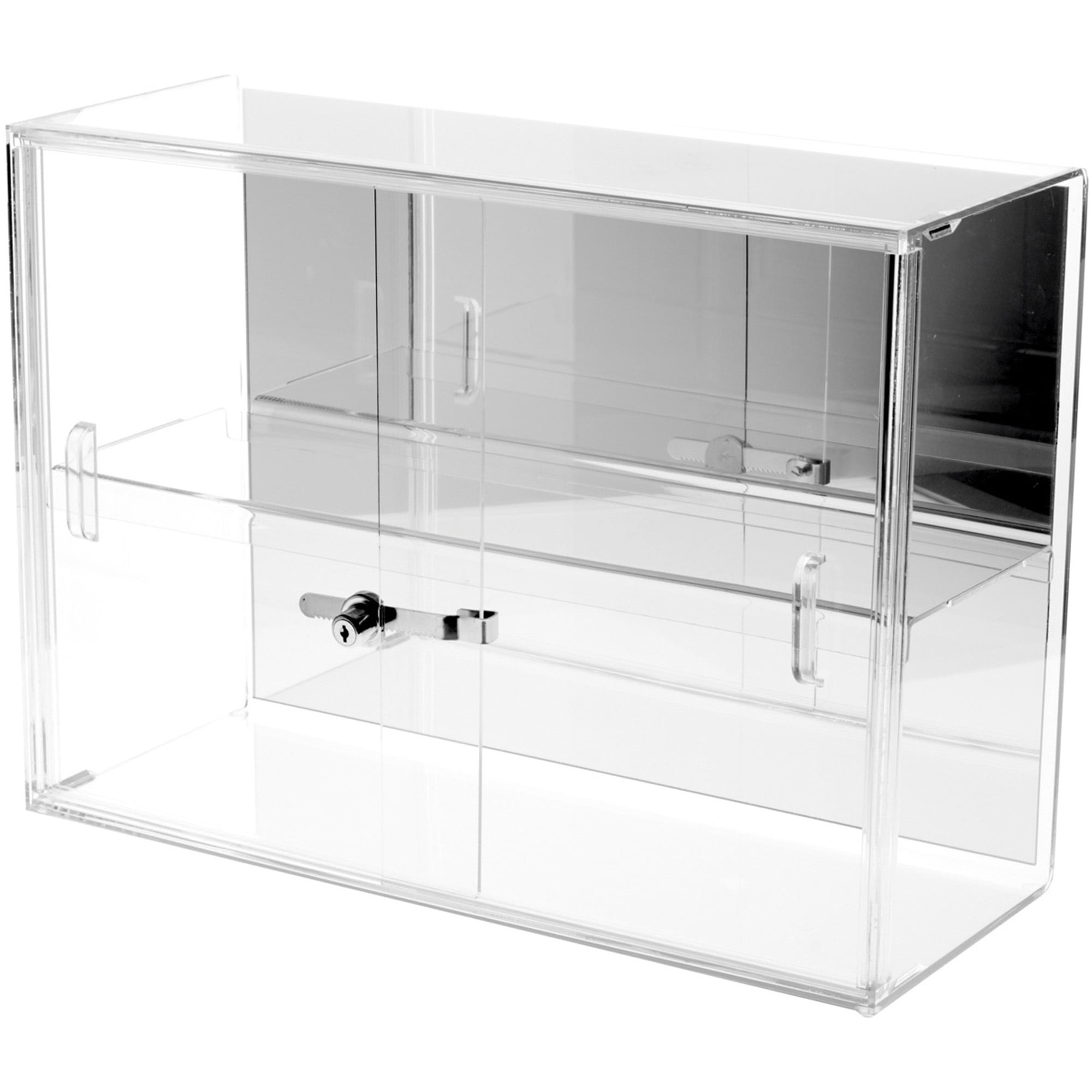 Plymor Clear Acrylic Locking Display Case with Sliding Back, 1 Shelf ...