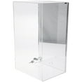 thumbnail image 1 of Plymor Clear Acrylic Locking Display Case with Sliding Back, No Shelf (Mirrored), 20.75" H x 12.25" W x 10" D, 1 of 1