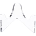 thumbnail image 1 of Plymor Clear Acrylic Low-Profile Curved Display Easel for Geode, Mineral or Crystal Cluster, 1.25" H x 2.5" W x 2.375" D (12 Pack), 1 of 2