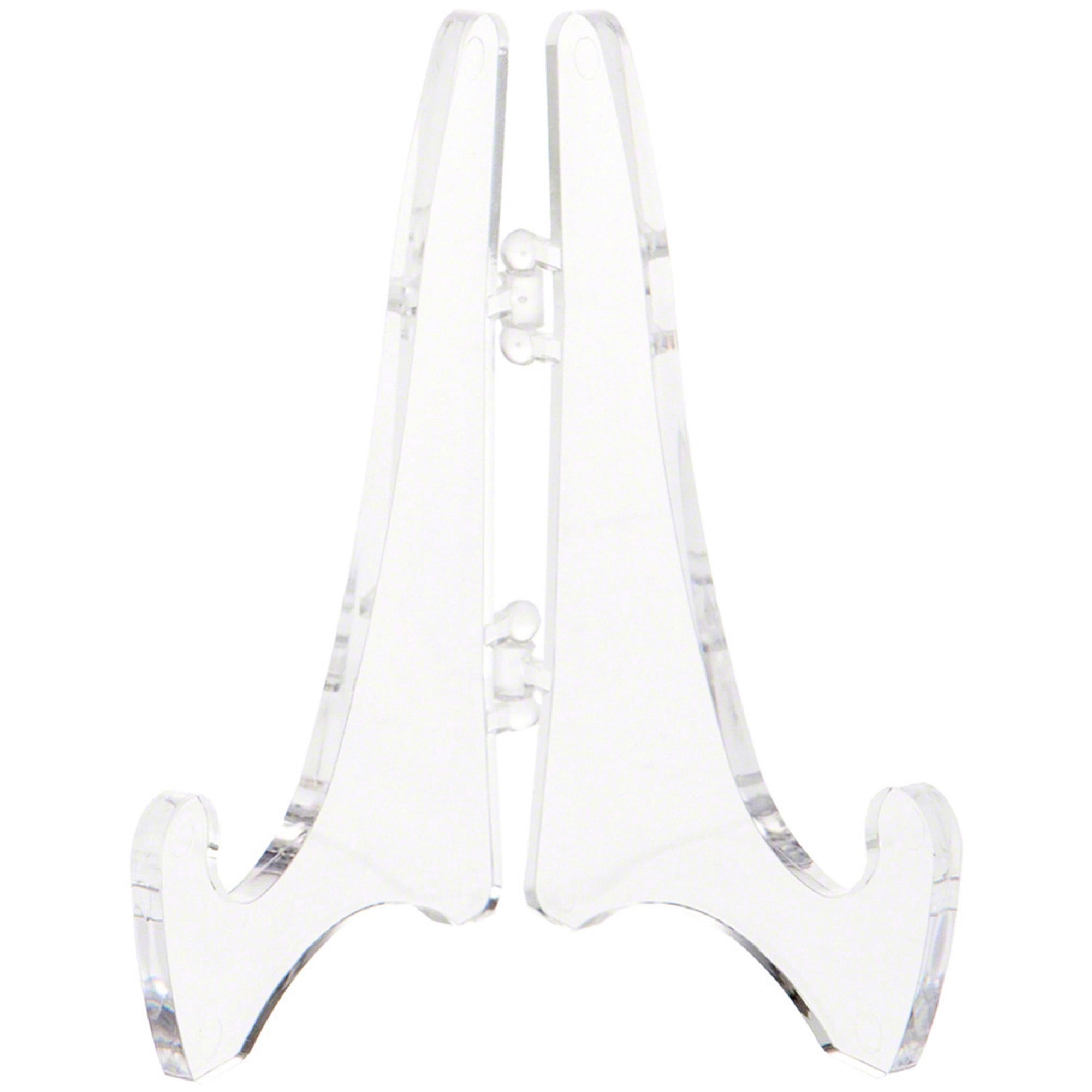 Plymor Clear Acrylic Mini Adjustable Folding Display Easel, 2.875" H x 2.125" D (12 Pack)