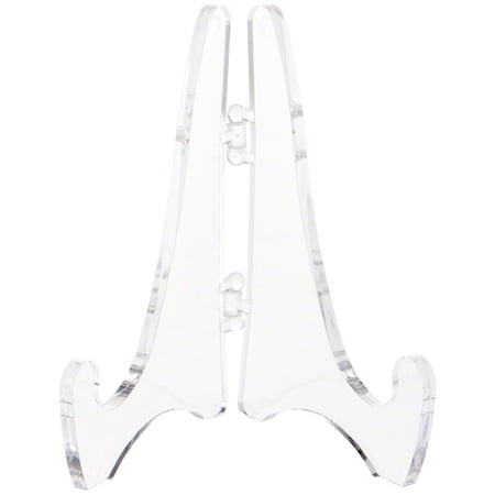 Plymor Clear Acrylic Mini Adjustable Folding Display Easel, 2.875" H x 2.125" D (12 Pack)