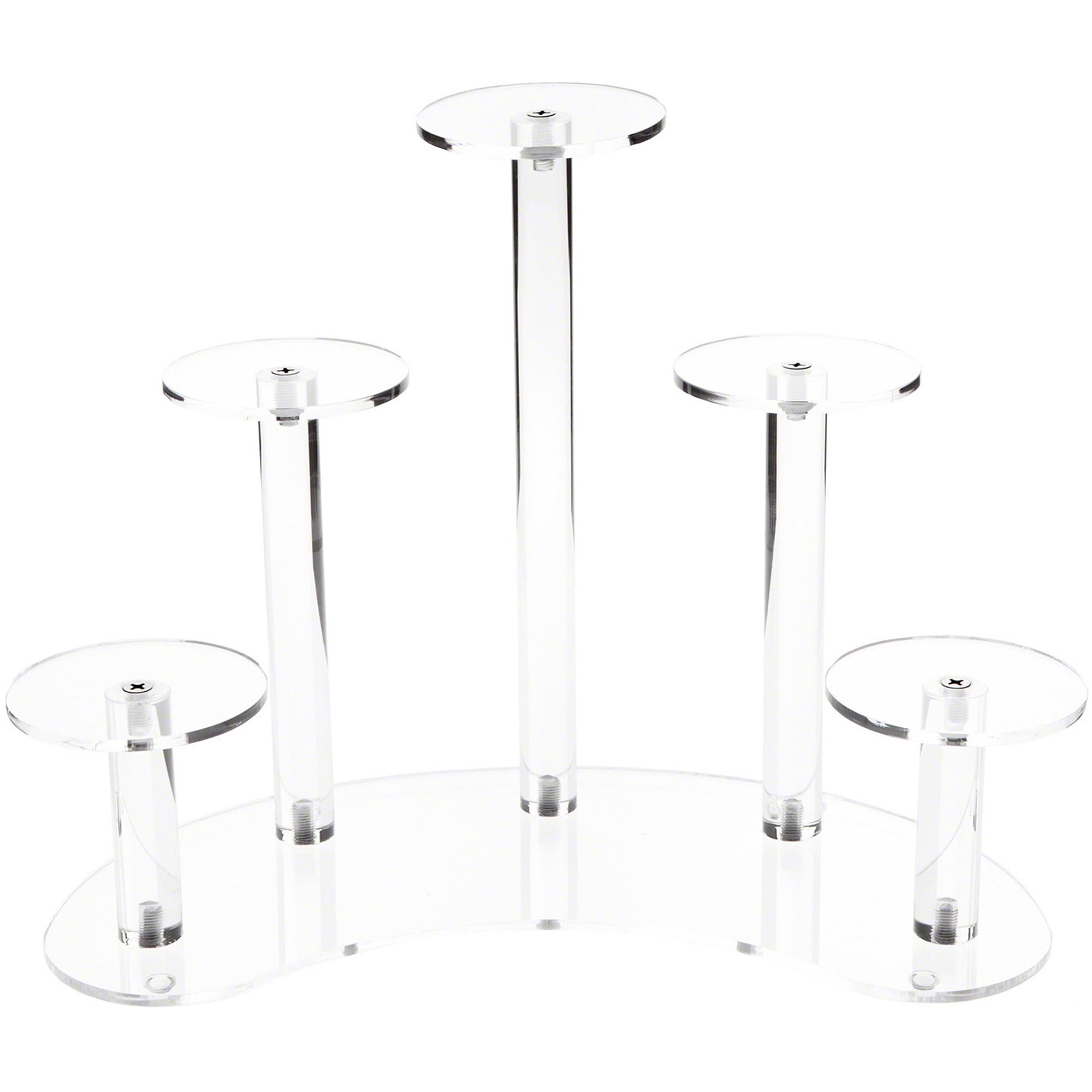 Plymor Clear Acrylic Multi-Pedestal Display Riser, 12.5