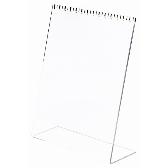 Plymor Clear Acrylic Necklace Display Stand With Top Hooks, 10.625" W x 4" D x 13.5" H (2 Pack)