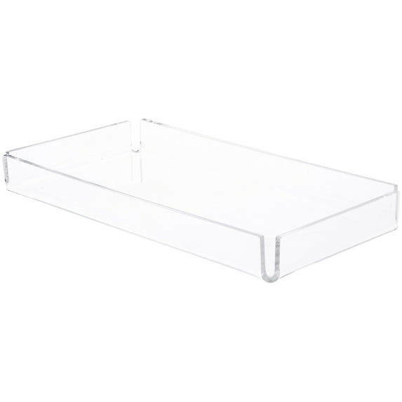 Plymor Clear Acrylic Open Corner Merchandise Display Tray, 6.25" W x 12.25" D x 1.5" H