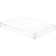 Plymor Clear Acrylic Open Corner Merchandise Display Tray, 8.375" W x 12.375" D x 1.43" H