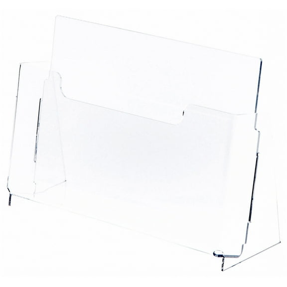 Plymor Clear Acrylic Paper Literature Holder (Countertop), Fits 8.5" x 11" Documents