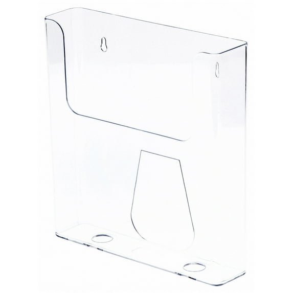 Plymor Clear Acrylic Paper Literature Holder (Wall Mount), Fits 8.5" x 11" Documents, Pack of 3
