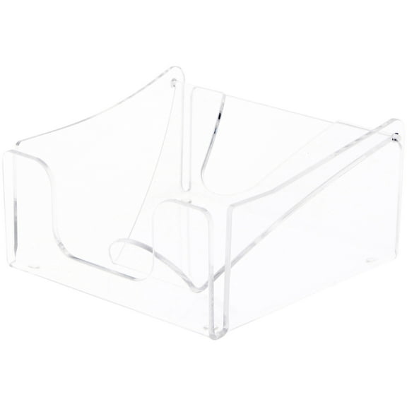 Plymor Clear Acrylic Pinch-Style Napkin Holder, 2.875" H x 5.5" W x 5.75" D (Holds 5" Square Napkins) (6 Pack)