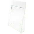 thumbnail image 1 of Plymor Clear Acrylic Pinch-Style Paper Literature Holder (Countertop), Fits 8.5" x 11" Documents, 1 of 1