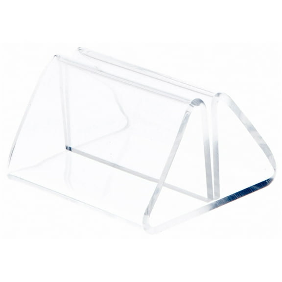 Plymor Clear Acrylic Pinch-Style Sign Clip Display with Label Front, 2" W x 1.875" D x 1.25" H (3 Pack)