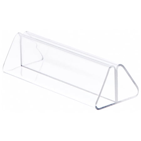 Plymor Clear Acrylic Pinch-Style Sign Clip Display with Label Front, 6" W x 2.5" D x 1.5" H