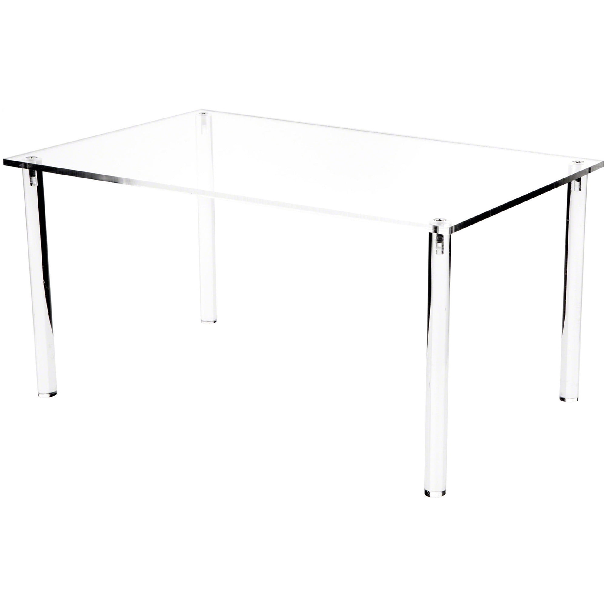 Plymor Clear Acrylic Rectangular 4-Leg Display Riser, 8" H x 16" W x 10 ...