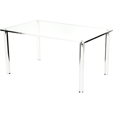 Plymor Clear Acrylic Rectangular 4-Leg Display Riser, 8" H x 16" W x 10" D