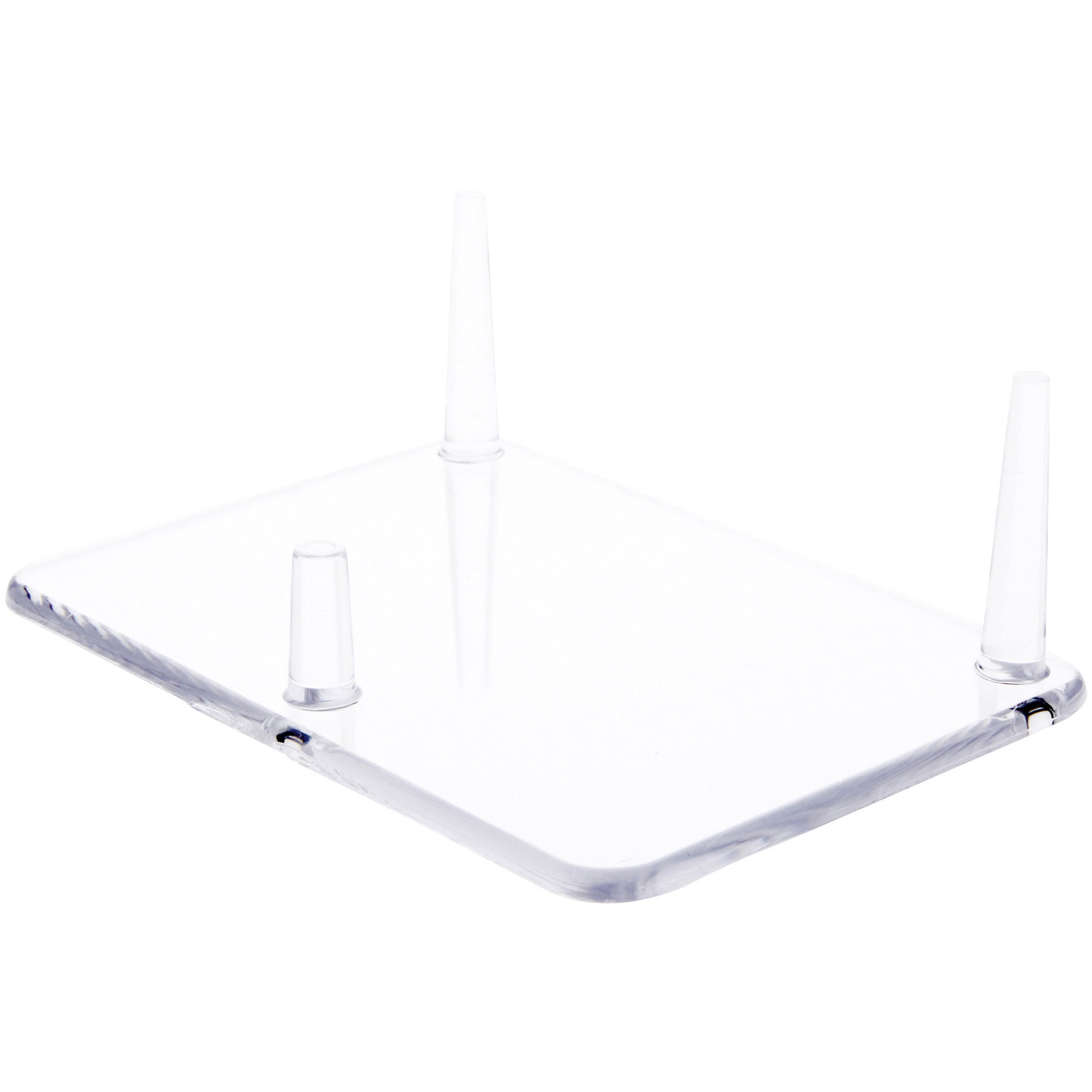 Acrylic Base Rectangular Plymor Clear Acrylic Rectangular Base with 3 Display Prongs for Geode ...