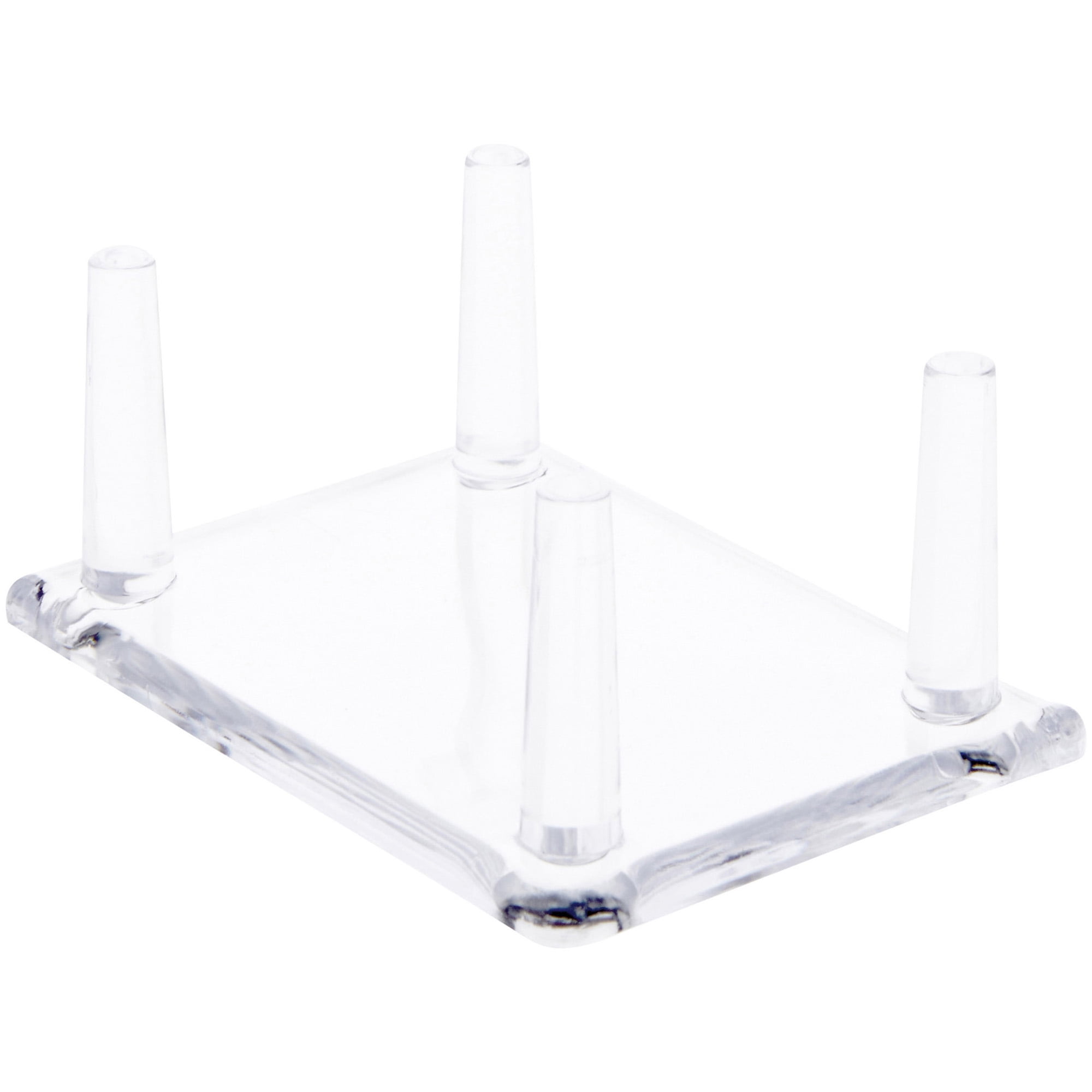 Acrylic Base Rectangular Plymor Clear Acrylic Rectangular Base with 4 Display Prongs for Geode ...
