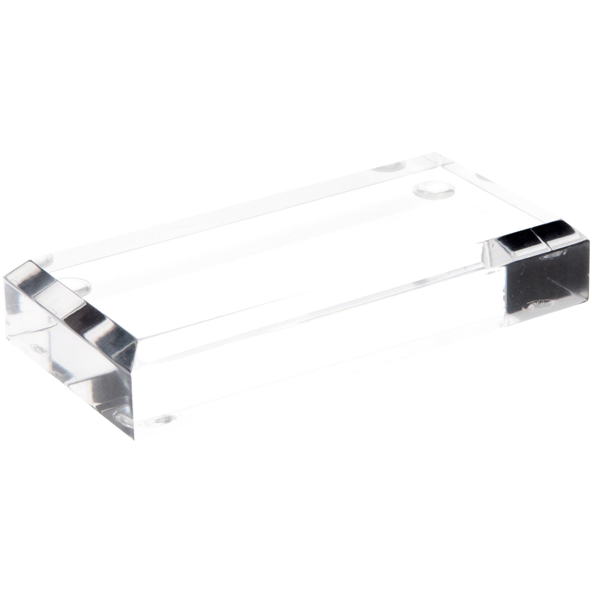 Acrylic Base Rectangular Plymor Clear Acrylic Rectangular Beveled Display Base, 4