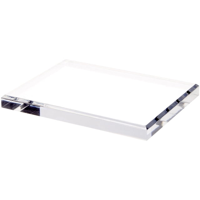 Acrylic Base Rectangular Plymor Clear Acrylic Rectangular Beveled Display Base, 8