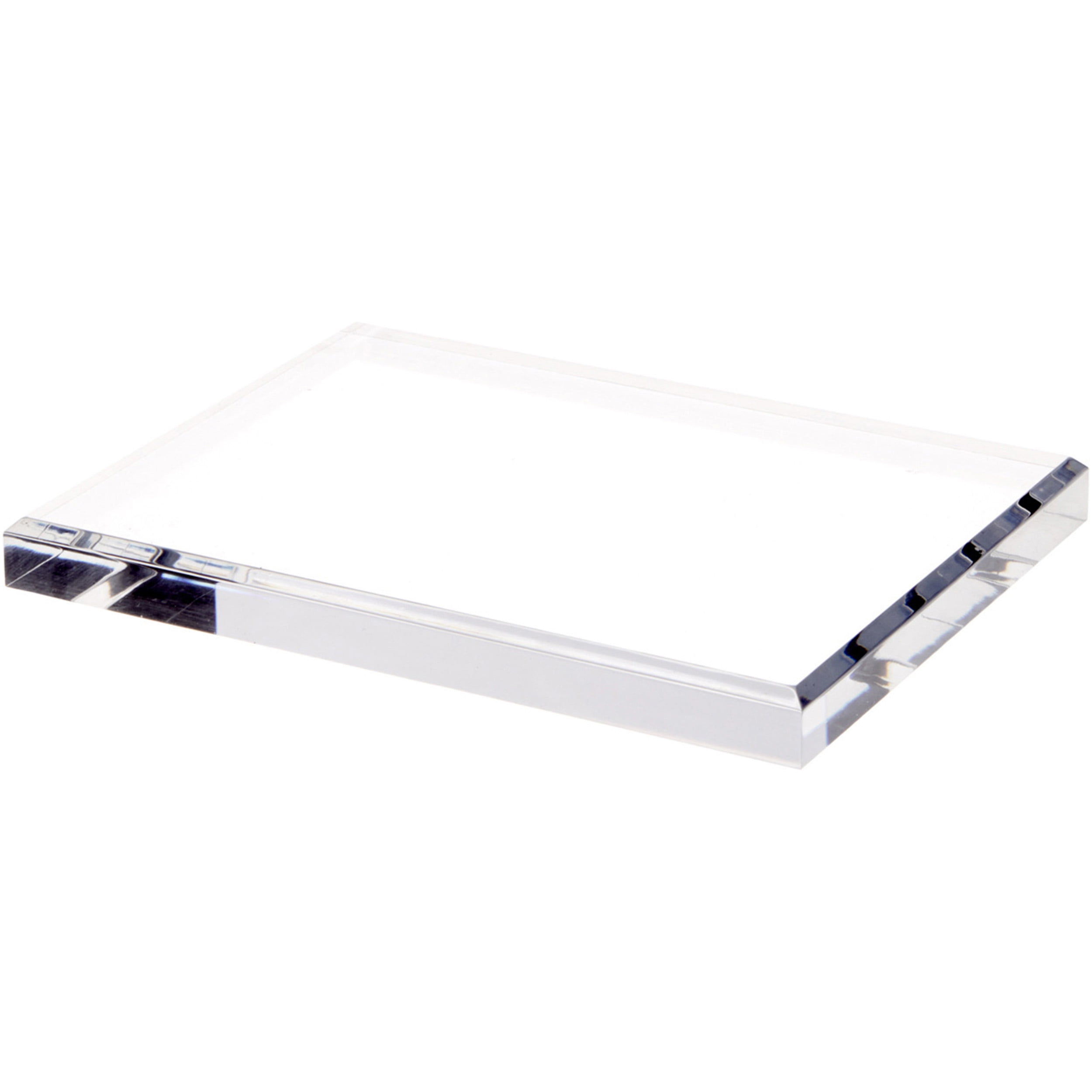 Clear Acrylic Rectangular Display Base, 8" x 6" x 0.75"