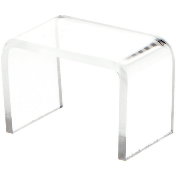 Plymor Clear Acrylic Rectangular Display Riser, 1" H x 1.5" W x 1" D (3/32" thick) (6 Pack)