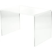 Plymor Clear Acrylic Rectangular Display Riser, 14" H x 21" W x 14" D (3/8" thick)