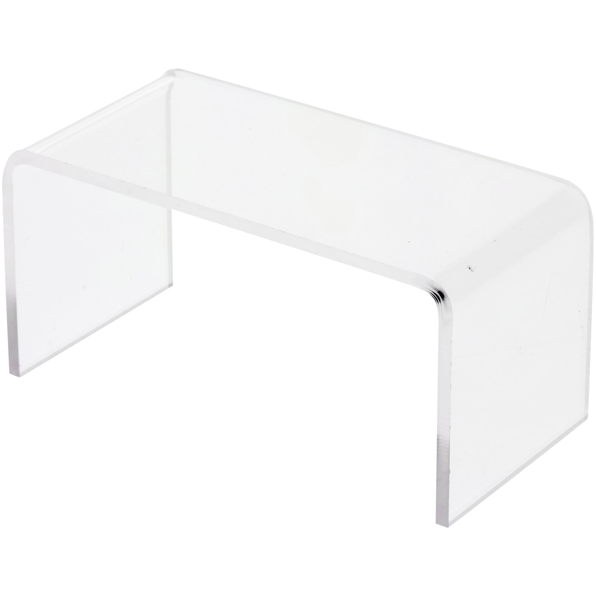 Plymor Clear Acrylic Rectangular Display Riser, 2" H x 4" W x 2" D (1/8 ...