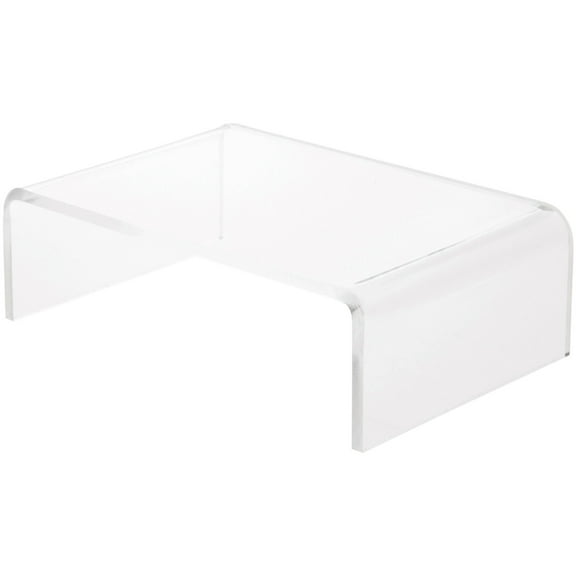 Plymor Clear Acrylic Rectangular Display Riser, 2" H x 6" W x 4" D (1/8" thick)