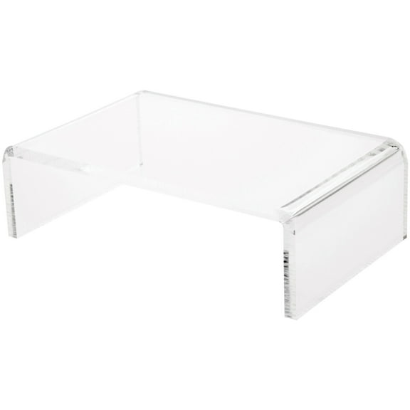 Plymor Clear Acrylic Rectangular Display Riser, 3" H x 10" W x 6" D (3/8" thick)