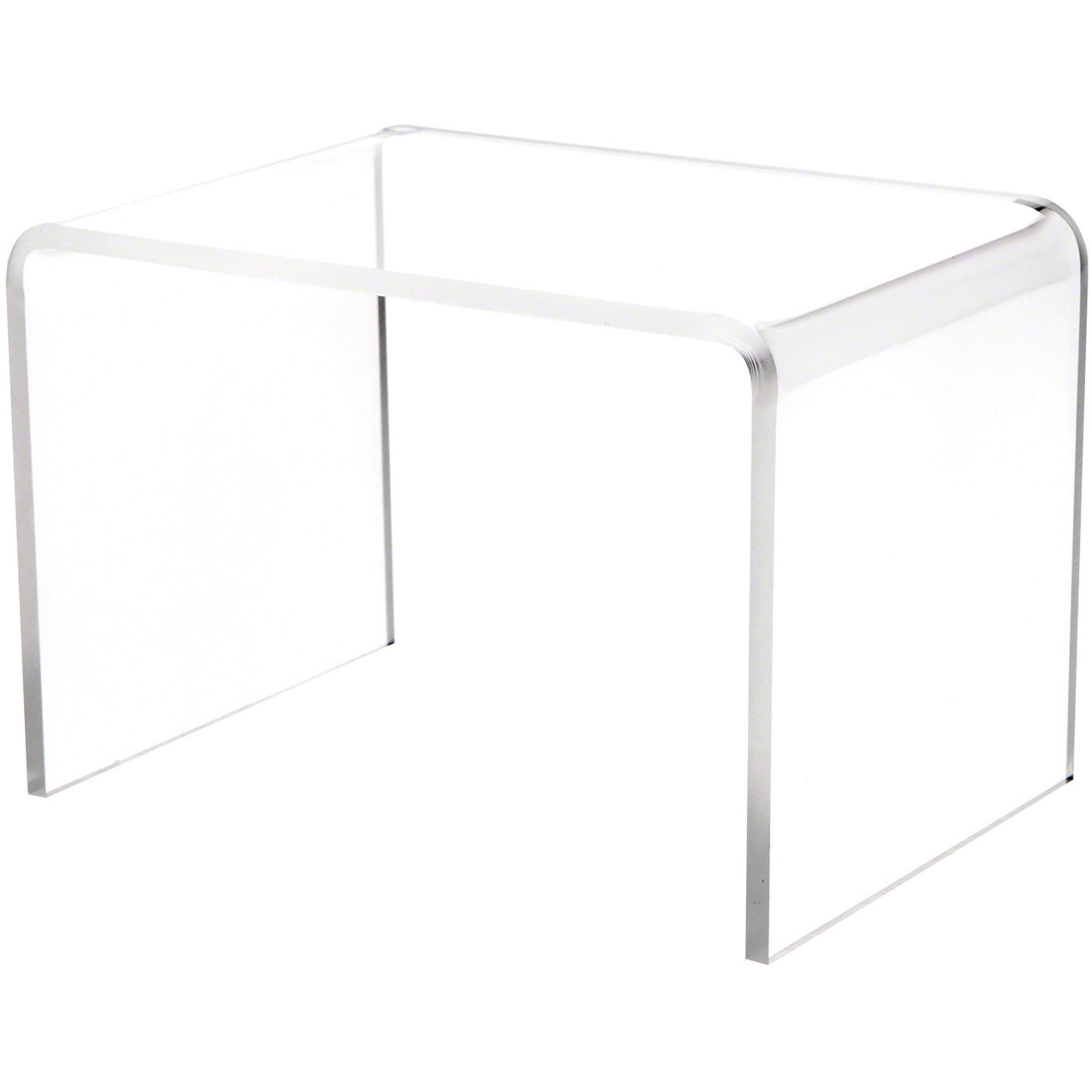 Plymor Clear Acrylic Rectangular Display Riser, 4" H x 6" W x 4" D (3/ ...
