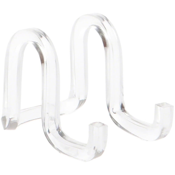 Plymor Clear Acrylic Ribbon-Style Display Easel, 1.875" H x 1.75" W x 2.625" D (2 Pack)