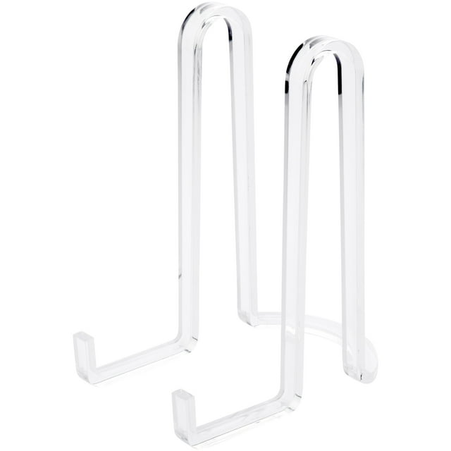 Plymor Clear Acrylic Ribbon-Style Display Easel, 7.5" H x 4" W x 6" D (24 Pack)
