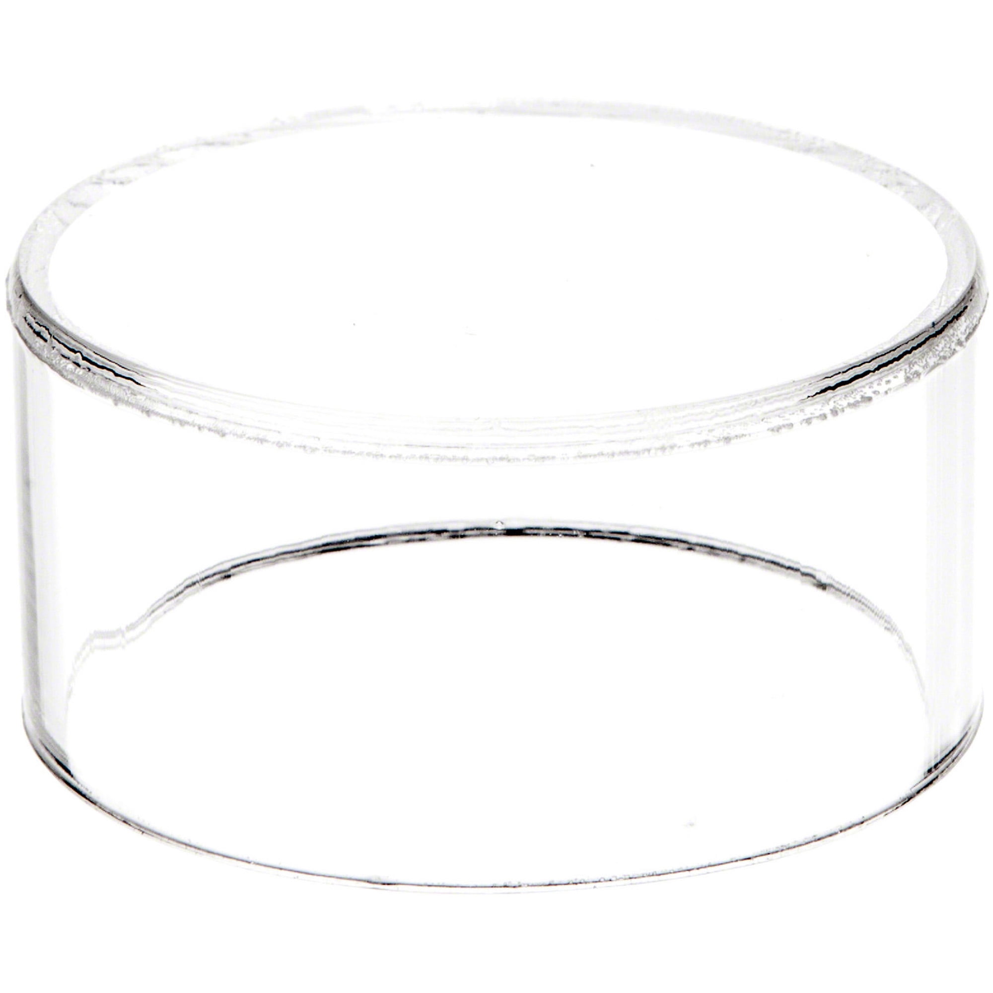 Plymor Clear Acrylic Round Cylinder Display Riser, 1.5" H x 3" D (2 ...