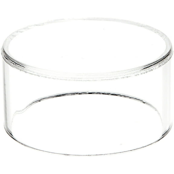 Plymor Clear Acrylic Round Cylinder Display Riser, 1.5" H x 3" D