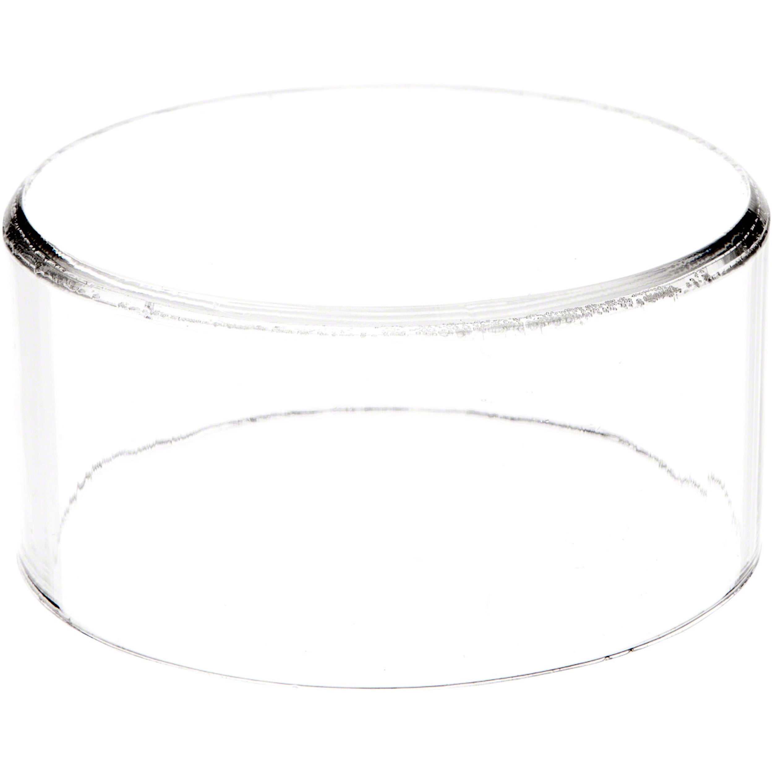 Plymor Clear Acrylic Round Cylinder Display Riser, 2" H x 4" D ...