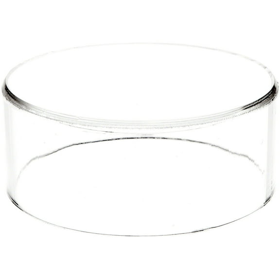 Plymor Clear Acrylic Round Cylinder Display Riser, 2" H x 5" D