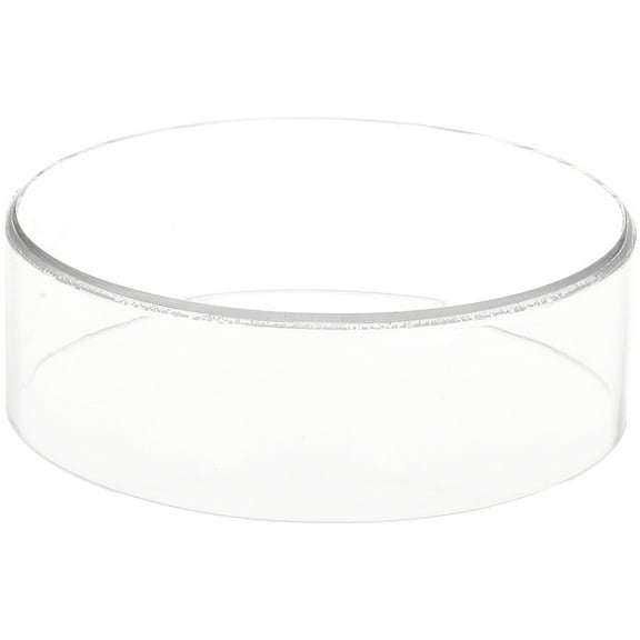 Plymor Clear Acrylic Round Cylinder Display Riser, 2" H x 6" D (3 Pack)