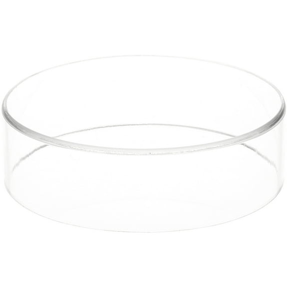 Plymor Clear Acrylic Round Cylinder Display Riser, 2" H x 7" D (2 Pack)
