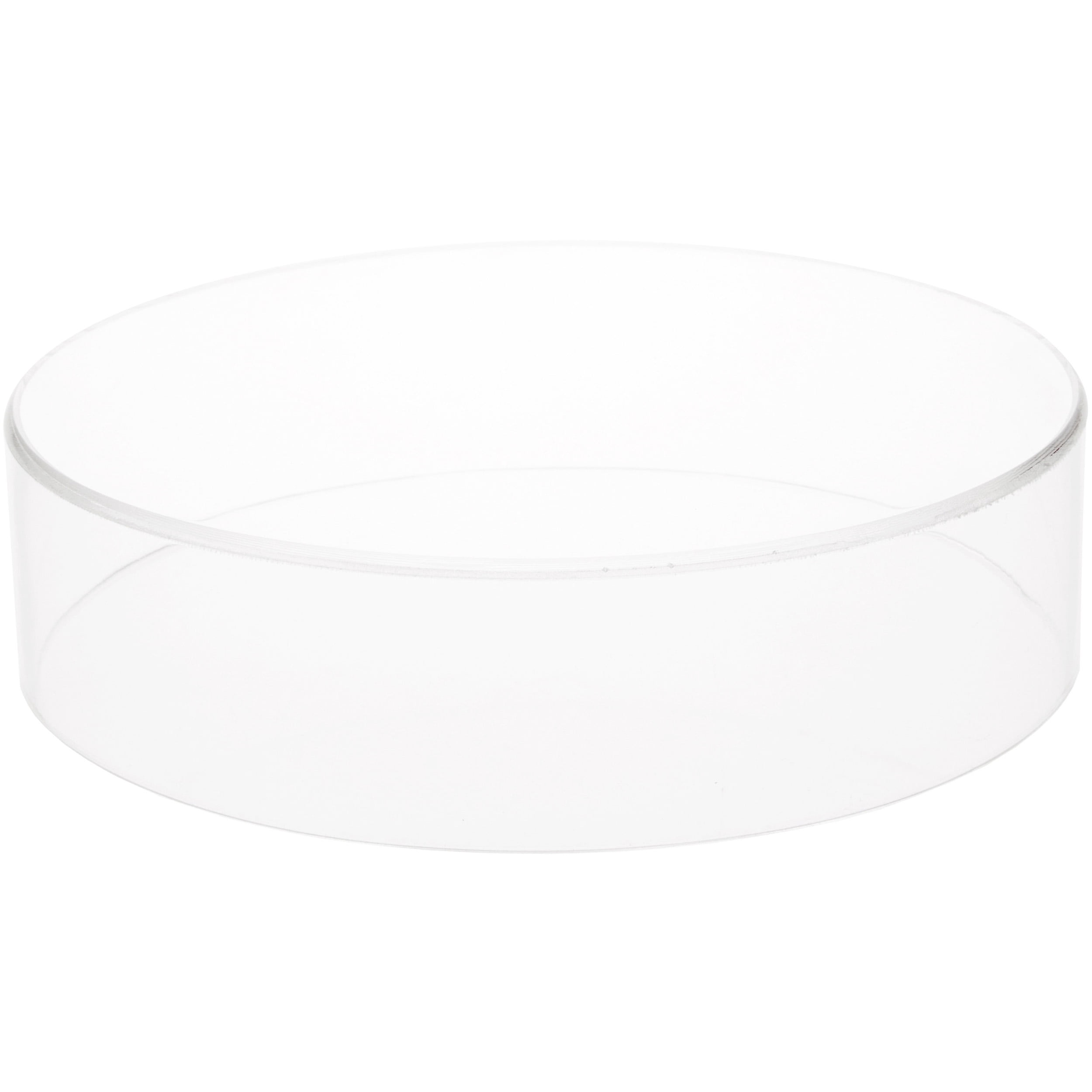 Plymor Clear Acrylic Round Cylinder Display Riser, 2" H x 8" D, Pack of ...