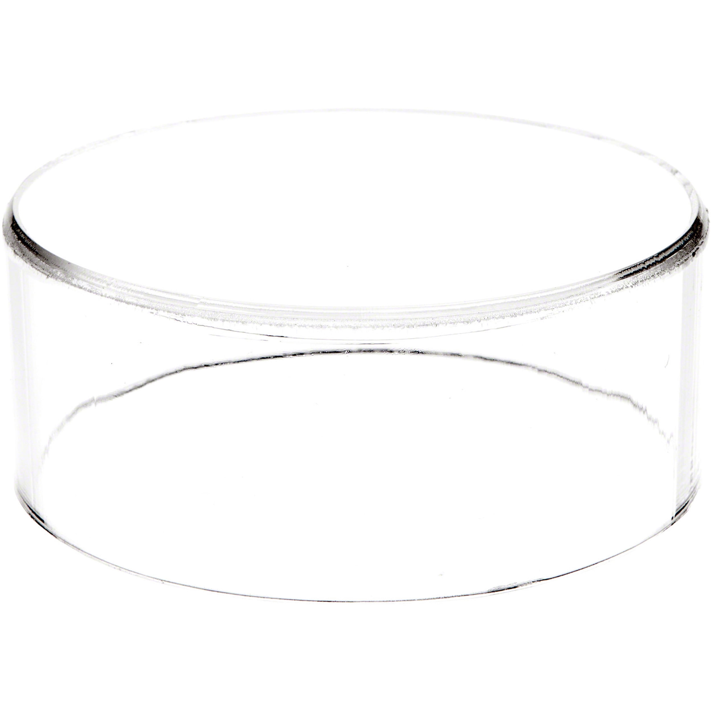 Clear Acrylic Round Pedestal Display Riser, 2" H x 5" D