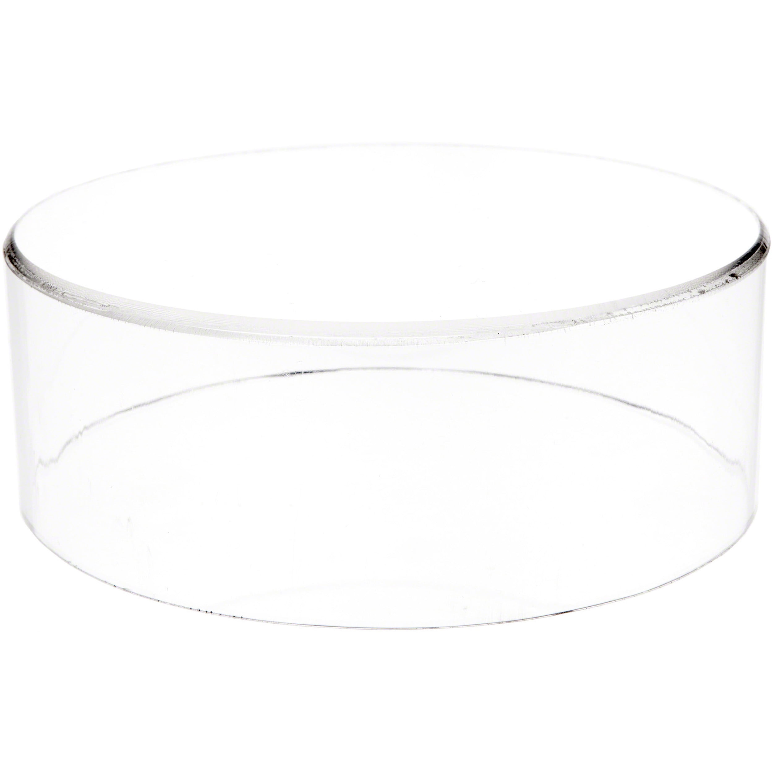 Plymor Clear Acrylic Round Cylinder Display Riser, 3" H x 8" D (2 Pack ...