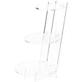 thumbnail image 1 of Plymor Clear Acrylic Round Interlocking 3-Level Display Shelf, 15.125" x 9" x 12.5", 1 of 1