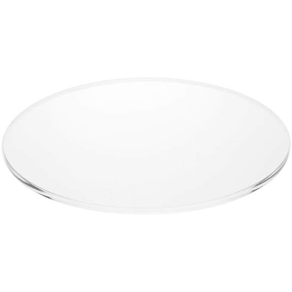Plymor Clear Acrylic Round Standard-Edge Display Base, 8" W x 8" D x 0.25" H