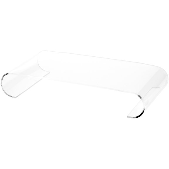 Plymor Clear Acrylic Scroll-Shaped Display Riser, 2" H x 10.5" W x 5.5" D (1/8" thick)