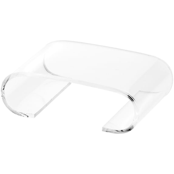 Plymor Clear Acrylic Scroll-Shaped Display Riser, 1.25" H x 4.125" W x 2.5" D (1/8" thick), Pack of 6