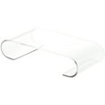 thumbnail image 1 of Plymor Clear Acrylic Scroll-Shaped Display Riser, 1.375" H x 6.25" W x 3.5" D (1/8" thick), Pack of 2, 1 of 3