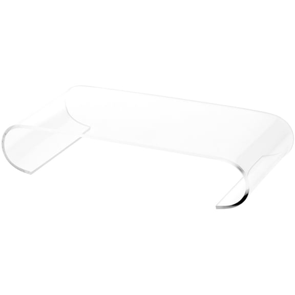 Plymor Clear Acrylic Scroll-Shaped Display Riser, 1.75" H x 9" W x 4.5" D (1/8" thick), Pack of 2