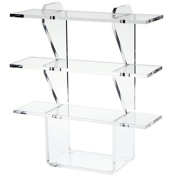 Plymor Clear Acrylic Shelf Display Riser, 18" H x 16" W x 5.375" D