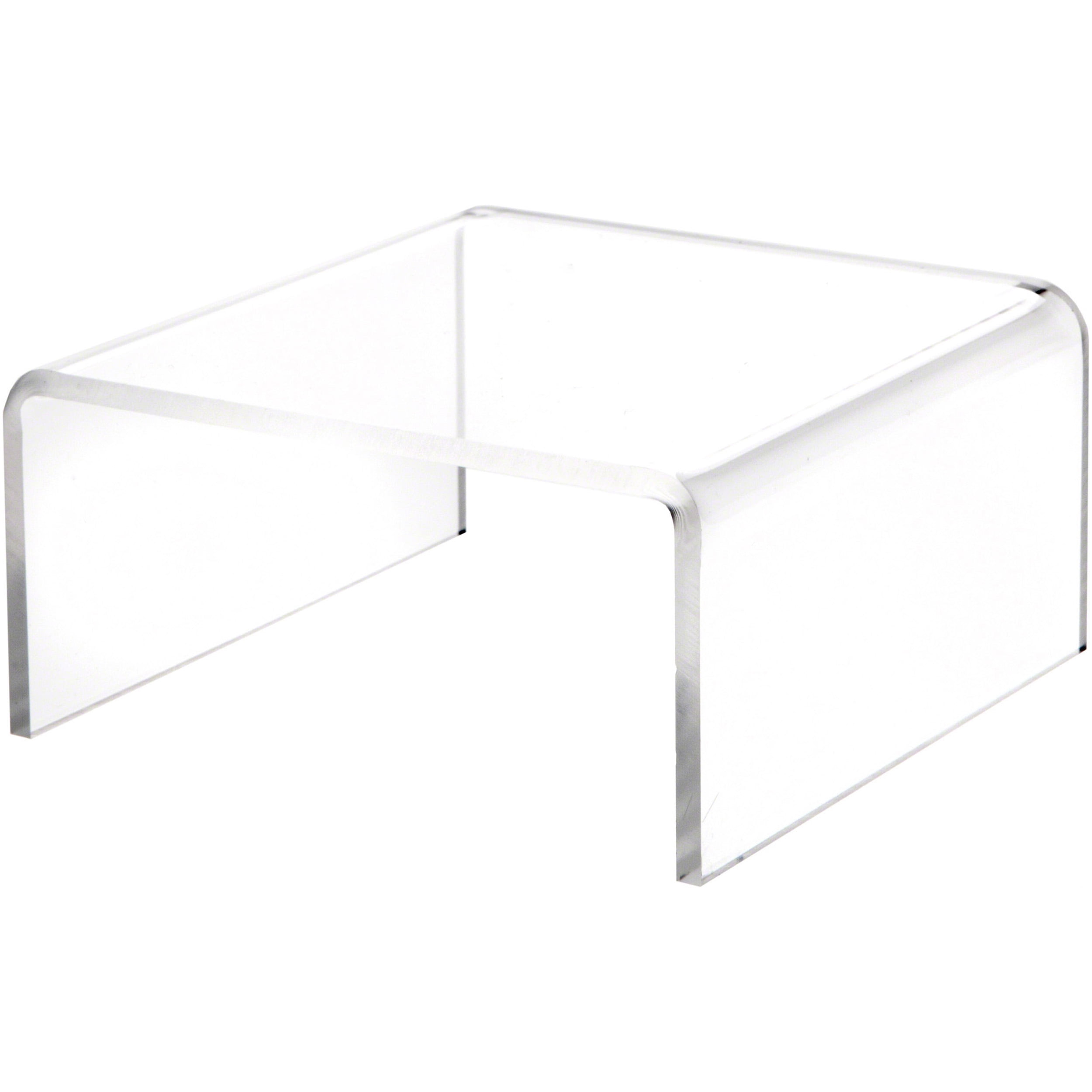 Clear Acrylic Short Square Display Riser, 5" x 5" x 2.5"