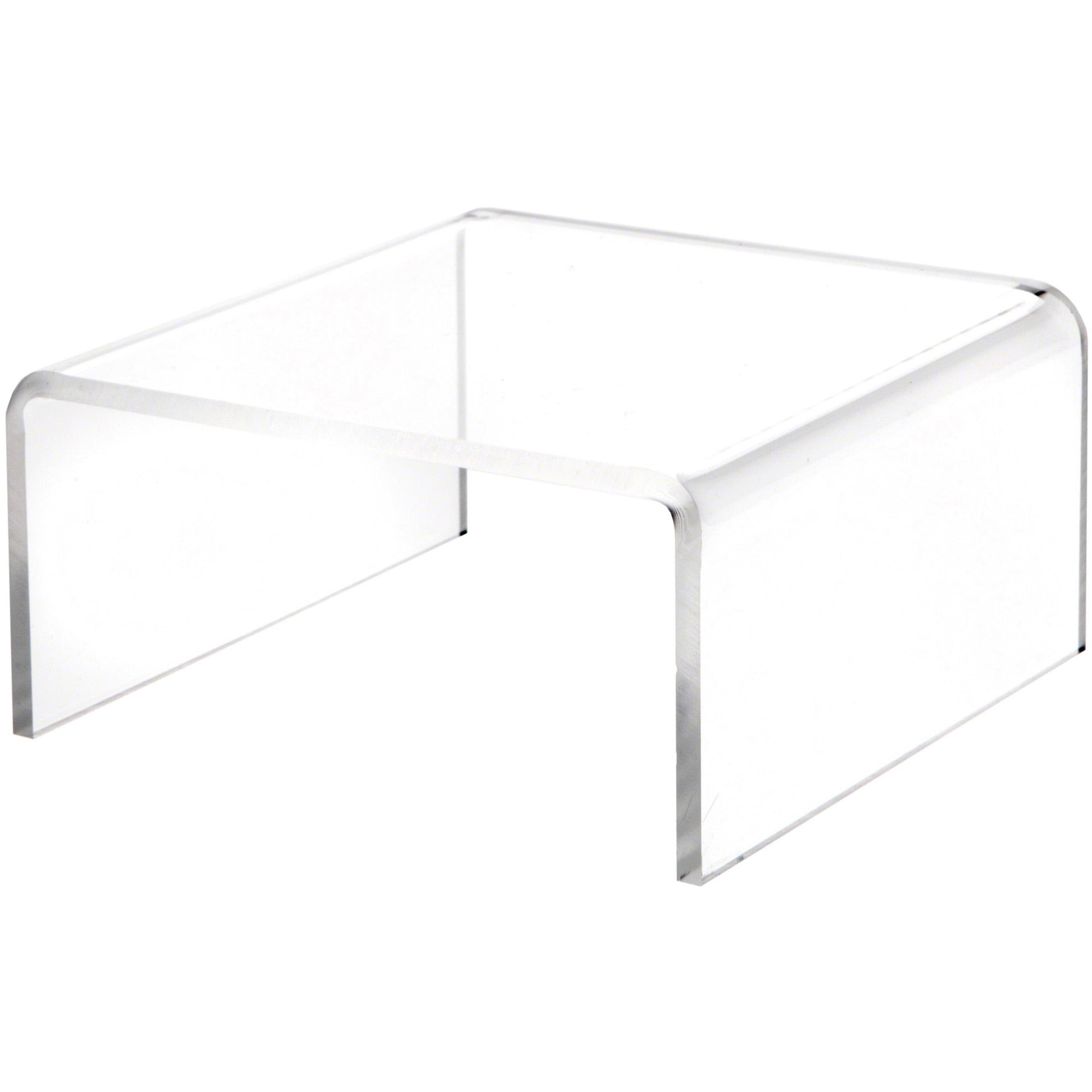 Plymor Clear Acrylic Short Square Display Riser, 2.5