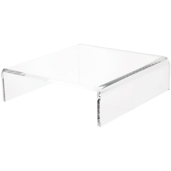 Plymor Clear Acrylic Short Square Display Riser, 2" H x 7" W x 7" D (1/4" thick)